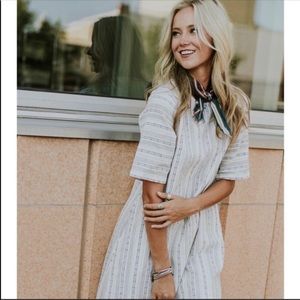 ROOLEE linen blend midi dress